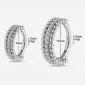 Piercing Clicker Double Rang Perlé Titane & Ligne Zirconiums (dimensions).