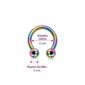 Piercing Fer à Cheval Titane Multicolore Anodisé à Filetage Interne 16G 6 mm
