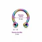Piercing Fer à Cheval Titane Multicolore Anodisé à Filetage Interne 16G 8 mm
