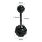 Piercing Nombril Banane Billes Pavées de Zirconiums Noirs (dimensions).