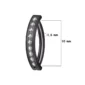 Piercing Nombril Clicker 10 mm en Titane Noir à Zircons Sertis (dimensions).