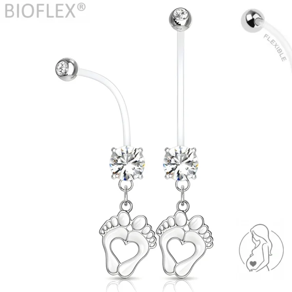 Piercing Nombril Grossesse à Pendentif Pieds de Bébé Piercing Nombril Grossesse à Pendentif Pieds de Bébé.