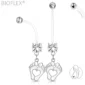 Piercing Nombril Grossesse à Pendentif Pieds de Bébé.
