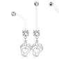 Piercing Nombril Grossesse à Pendentif Pieds de Bébé.
