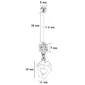 Piercing Nombril Grossesse à Pendentif Pieds de Bébé (dimensions).
