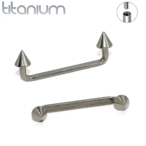 Piercing de Surface Agrafe en Titane à Pointes.