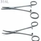 Pince Kocher Acier 316L Droite ou Courbée.