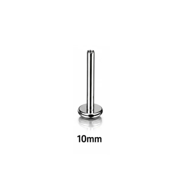 Tige Piercing Labret 10 mm Titane ASTM-F136 16G à Filetage Interne Tige Piercing Labret 10 mm Titane ASTM-F136 16G à Filetage Interne.