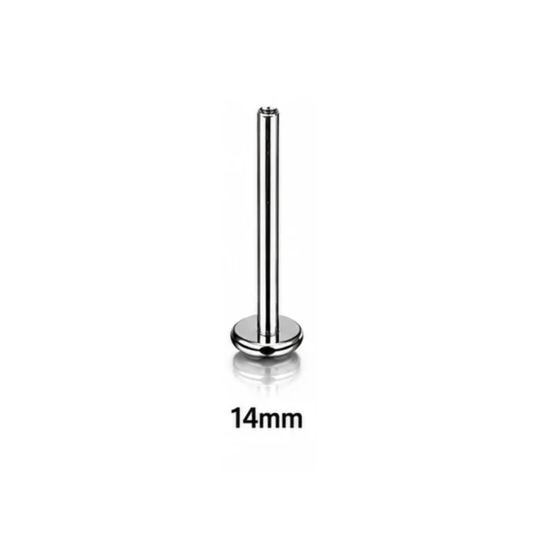Tige Piercing Labret 14 mm Titane ASTM-F136 16G à Filetage Interne Tige Piercing Labret 14 mm Titane ASTM-F136 16G à Filetage Interne.