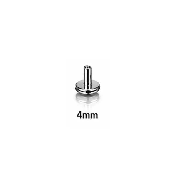 Tige Piercing Labret 4 mm Titane ASTM-F136 16G à Filetage Interne Tige Piercing Labret 4 mm Titane ASTM-F136 16G à Filetage Interne.