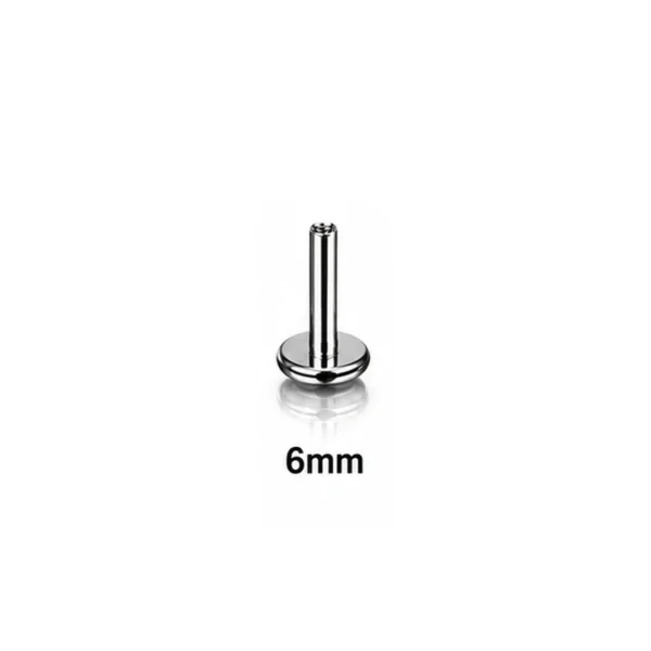 Tige Piercing Labret 6 mm Titane ASTM-F136 16G à Filetage Interne Tige Piercing Labret 6 mm Titane ASTM-F136 16G à Filetage Interne.