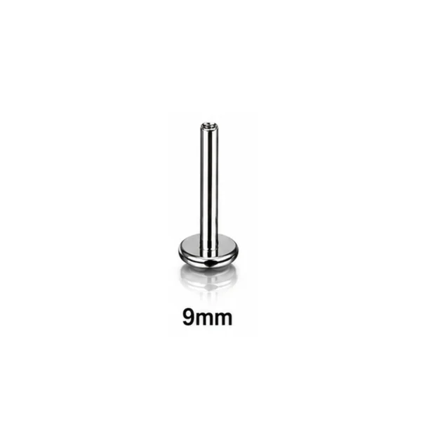 Tige Piercing Labret 9 mm Titane ASTM-F136 16G à Filetage Interne Tige Piercing Labret 9 mm Titane ASTM-F136 16G à Filetage Interne.