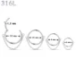Piercing Anneau Clicker Chaîne Pendante Acier Chirurgical 316L Poli.