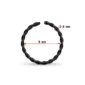 Anneau Tressé Flexible 0,8 mm en Acier 316L Noir PVD pour Piercing Nostril.