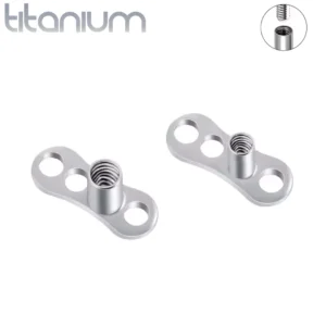 Base Microdermale 3 Trous Titane ASTM-F136 Filetage Interne.