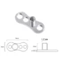 Base Microdermale 3 Trous Titane ASTM-F136 Filetage Interne (variante tige 1.2 mm).