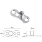 Base Microdermale 3 Trous Titane ASTM-F136 Filetage Interne (variante tige 1.6 mm).