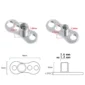 Base Microdermale 3 Trous Titane ASTM-F136 Tige 1.6 mm ou 1.2 mm à Filetage Interne.