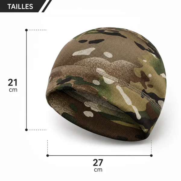 Bonnet Thermique Camouflage Militaire (dimensions) Bonnet Thermique Camouflage Militaire (dimensions).