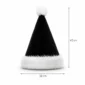 Bonnet de Noël Noir en Peluche (dimensions).