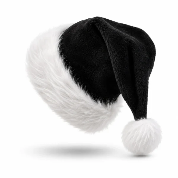 Bonnet de Père Noël Noir Bonnet de Père Noël Noir.