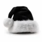Bonnet de Père Noël Noir en Peluche.