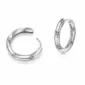 Créoles Clicker Argent 925 Serties de Zirconiums.