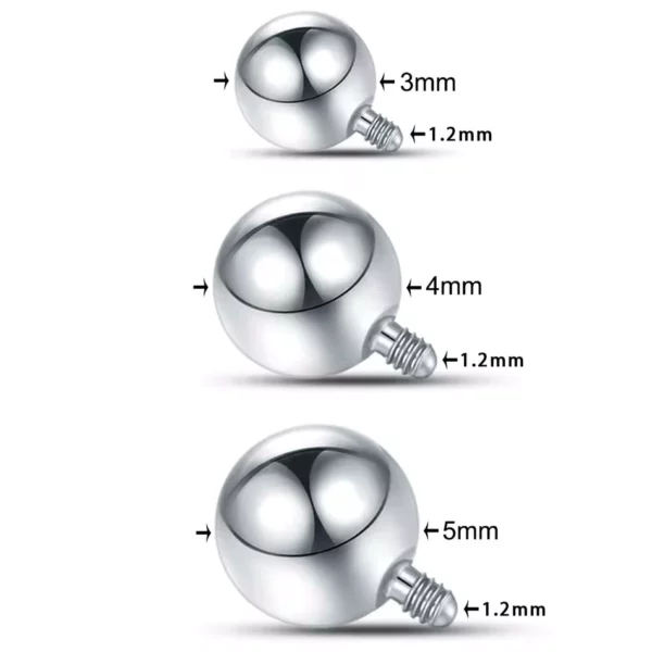 Embout Bille en Titane - Pas de Vis 1.2mm (dimensions) Embout Bille en Titane - Pas de Vis 1.2mm (dimensions).