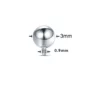 Embout Bille en Titane - Pas de vis 0.9mm (standard) dimensions