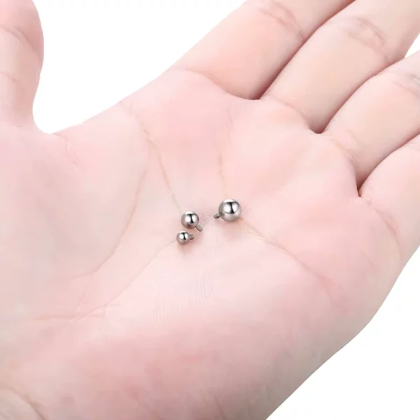 Embout Piercing Bille en Titane avec Pas de Vis 0.9mm (standard) Embout Piercing Bille en Titane avec Pas de Vis 0.9mm (standard).