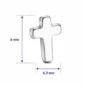 Embout Piercing Croix en Titane (dimensions).