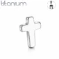 Embout Piercing Croix en Titane (pour tige filetage interne).