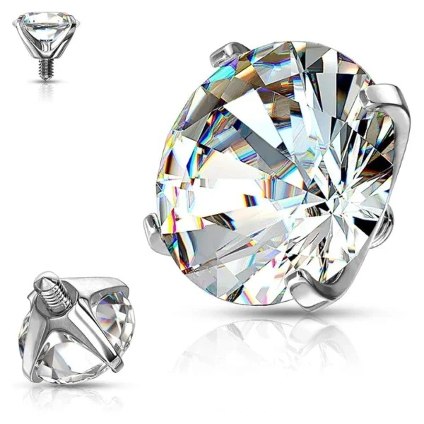 Embout Piercing Titane G23 Zirconium Blanc Griffé Embout Piercing Titane G23 Zirconium Blanc Griffé.