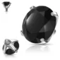 Embout Piercing Titane G23 Zirconium Noir Griffé.