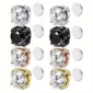 Faux Piercing Aimanté Oreille Zircon - 4 Couleurs, 2 Tailles.