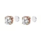 Faux Piercing Aimanté Oreille Zircon (variante couleur or rose).