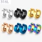 Faux Piercing Anneau Clip Oreille à Bordure Large 4 mm.