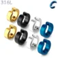 Faux Piercing Anneau Clip Oreille à Bordure Large 4 mm.