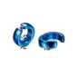 Faux Piercing Anneau Clip Oreille à Bordure Large 4 mm (variante acier bleu PVD).