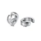 Faux Piercing Anneau Clip Oreille à Bordure Large 4 mm (variante acier poli).