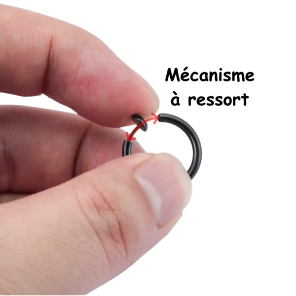 Faux Piercing Anneau Créole 2 mm (sans perçage) Ø 8-20 mm (mécanisme à ressort) Faux Piercing Anneau Créole 2 mm (sans perçage) Ø 8-20 mm (mécanisme à ressort).