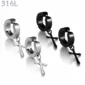 Faux Piercing Clip Oreille avec Croix Gothique.