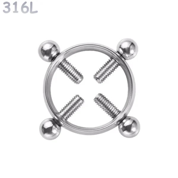 Faux Piercing Téton Acier 316L Poli à Vis de Serrage Faux Piercing Téton Acier 316L Poli à Vis de Serrage.