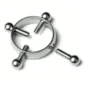 Faux Piercing Téton en Acier Chirurgical à 4 Vis de Serrage.