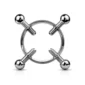 Faux Piercing Téton en Acier à Vis de Serrage (variante couleur acier brut).