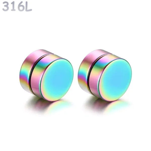 Faux Plug Oreille Magnétique Acier 316L Multicolore PVD (Paire) Faux Plug Oreille Magnétique Acier 316L Multicolore PVD (Paire).