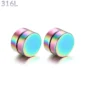 Faux Plug Oreille Magnétique Acier 316L Multicolore PVD (Paire).