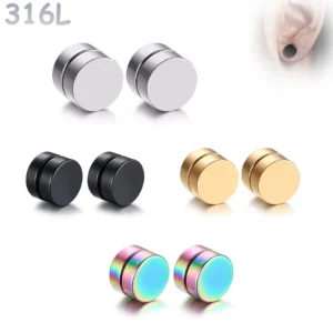 Faux Plug Oreille Magnétique Acier 316L (Paire).