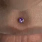 Femme avec Embout Piercing Titane G23 Zirconium Griffé au Médusa.