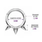 Piercing Anneau Clicker 8 mm Triple Pointe en Titane.